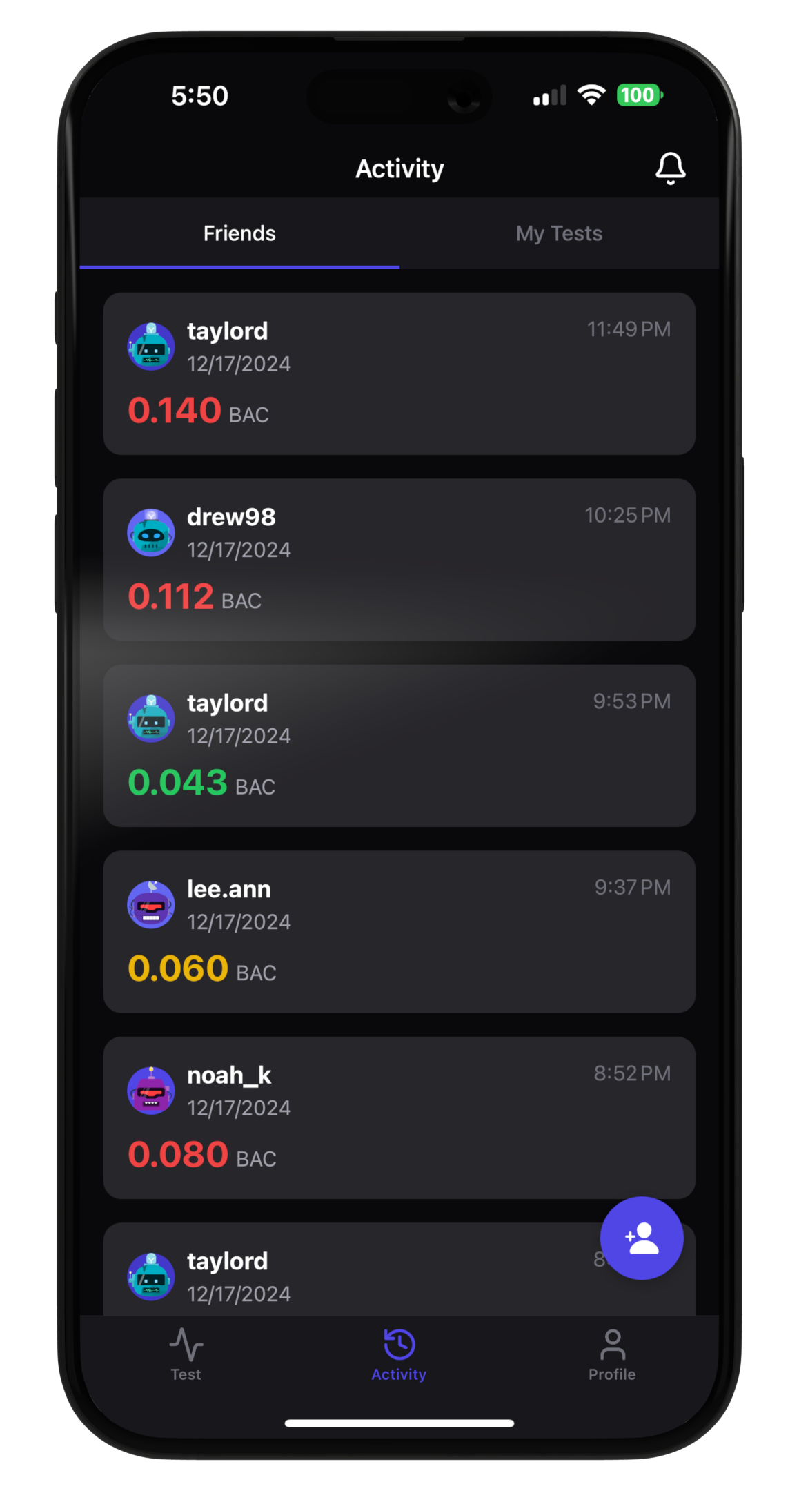 Buzzd app interface